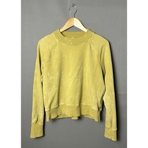 LULULEMON Cropped Sweatshirt Womens Ready to Roll Crew Shibori Gris Magnum Sz 8